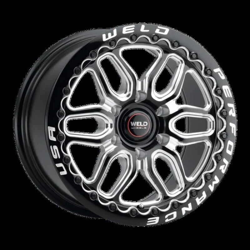 Weld Laguna 6 Drag 17x10in / 6x135 BP / ET42 / BS 7.15 Gloss Black Wheel