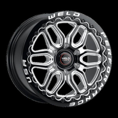 Weld Racing 17x10 Laguna 6 Drag Beadlock 6x139.7 ET25 BS6.48 Gloss BLK MIL DIA 106.1
