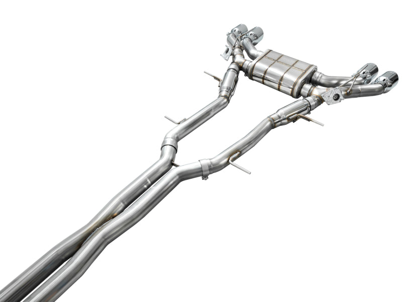 AWE Tuning 2021+ Cadillac CT4-V Blackwing SwitchPath Exhaust - Chrome Silver Tips, performance car parts by DTX Performance