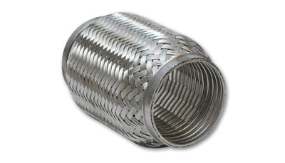 Vibrant SS Turbo FLEX Coupling with Interlock Liner 2.5in inlet/outlet x 4in long for high performance exhaust systems