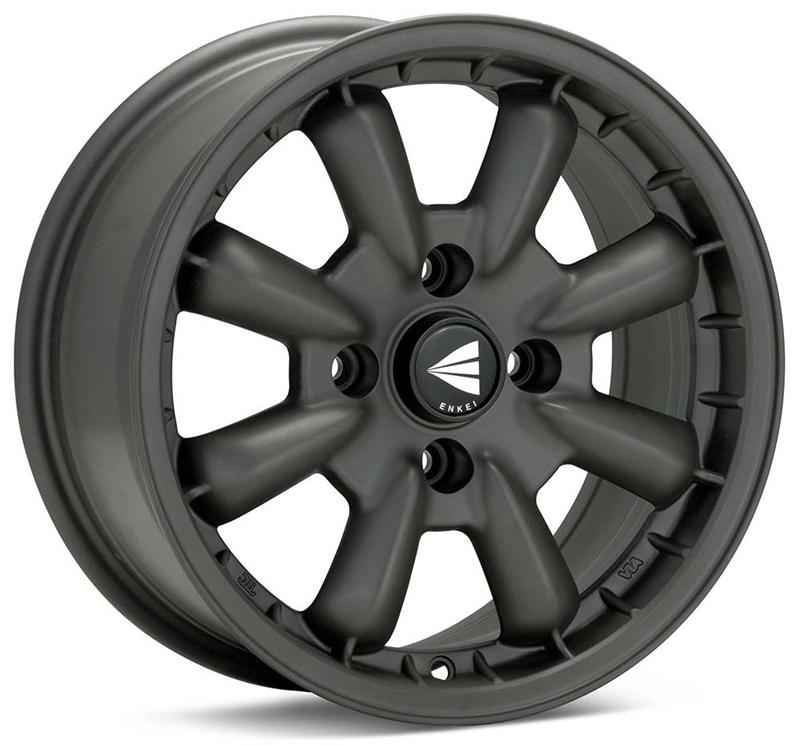 Enkei Compe 15x5.5 17mm Offset 4x130 Bolt Pattern 87mm Bore Dia Matte Gunmetal Wheel