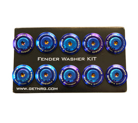 NRG Fender Washer Kit (TI Series) M6 Bolts For Plastic (TI Burn Washer/TI Burn Screw) - Set of 10, performance car parts
