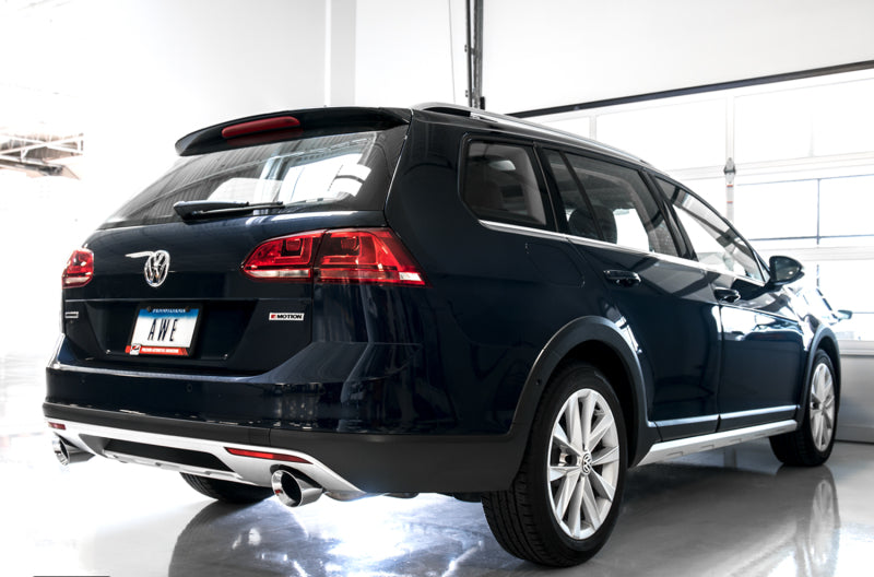 AWE Tuning VW MK7 Golf Alltrack/Sportwagen 4Motion Touring Edition Exhaust - Polished Silver Tips - DTX Performance