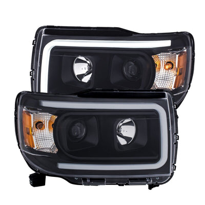 ANZO 2015+ GMC Canyon Projector Headlights w/ Plank Style Design Black w/ Amber, performance car parts, DTX Performance