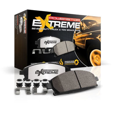 Power Stop 06-18 Chevrolet Silverado 1500 Front Z36 Truck & Tow Brake Pads w/Hardware | High-performance brake upgrade
