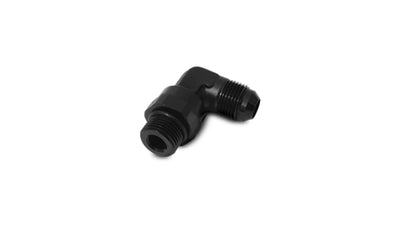 Vibrant -8AN Male Flare to Male -10 ORB Swivel 90 Degree Adapter - Anodized Black, high performance auto parts, DTX Performance