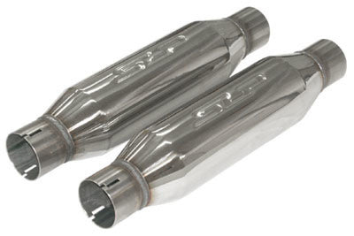 SLP Exhaust LoudMouth 2.5in Bullet-Type Resonator for high-performance upgrades, available at veteran-owned DTX Performance shop.