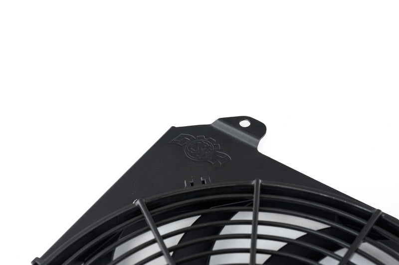 CSF 92-00 Honda Civic All-Aluminum Fan Shroud w/12in SPAL Fan - Black Finish - DTX Performance