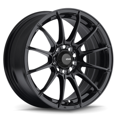 Konig Dial In 15x7 4x100 ET35 Gloss Black wheel from DTX Performance veteran owned shop