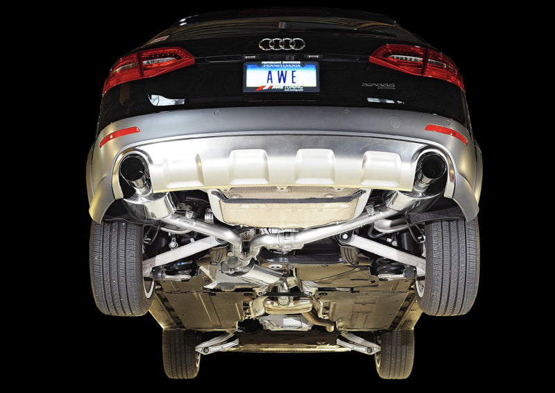 AWE Tuning Audi B8.5 All Road Touring Edition Exhaust - Dual Outlet Diamond Black Tips - DTX Performance