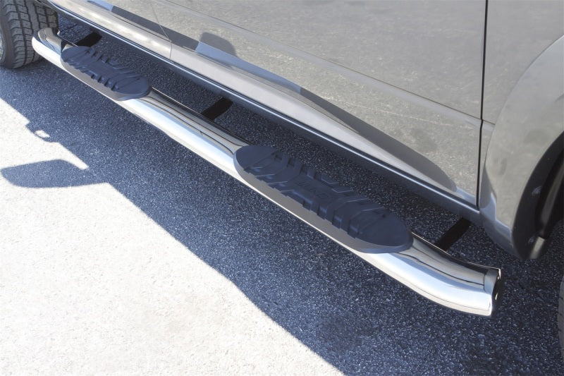 Lund 10-17 Dodge Ram 2500 Crew Cab 5in. Curved Oval SS Nerf Bars - Polished, performance car parts by DTX Performance