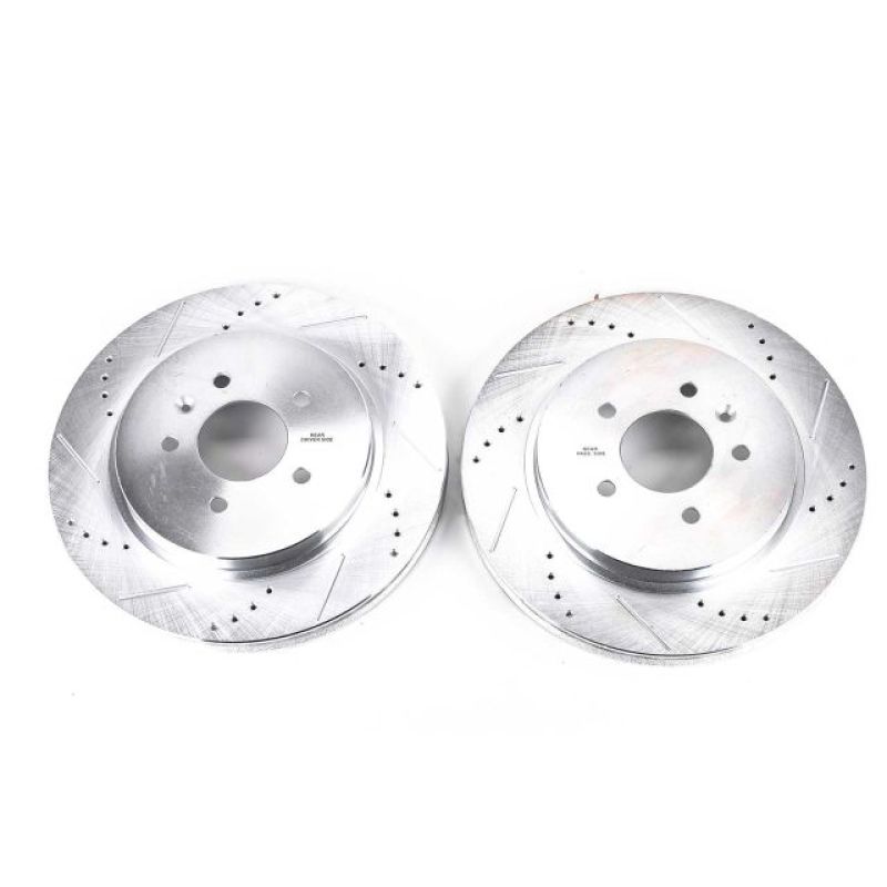 Power Stop 06-07 Cadillac CTS Rear Evolution Drilled & Slotted Rotors - Pair - DTX Performance