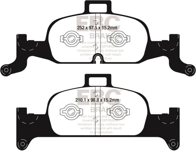 EBC 2018+ Audi A4 Allroad Quattro 2.0L Turbo Redstuff Front Brake Pads for high performance brakes