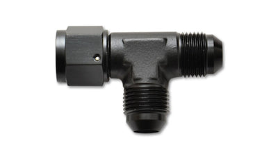 Vibrant -10AN Tee Fitting with Female -10AN Swivel, ideal for performance car parts and engine performance upgrades at DTX Performance.
