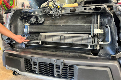 CSF 15-25 Ford F-150 and Raptor Transmission Oil Cooler installation, boosting engine performance with high performance auto parts from DTX Performance
