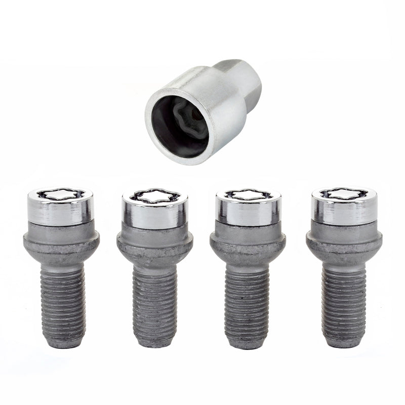 McGard Wheel Lock Bolt Set - 4pk. (Radius Seat) M14X1.5 / 17mm Hex / Chrome - High performance car parts