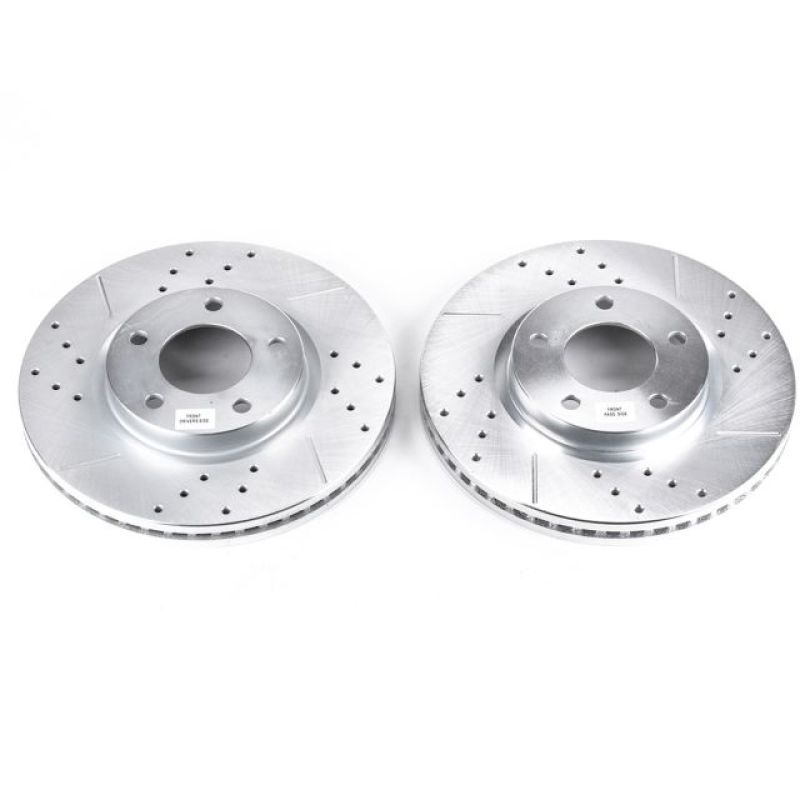 Power Stop 07-08 Ford Edge Front Evolution Drilled & Slotted Rotors - Pair - DTX Performance