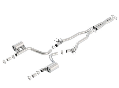 Borla 2015 Dodge Challenger Hellcat 6.2L V8 ATAK Catback Exhaust No Tips Factory Valance, performance car parts by DTX Performance
