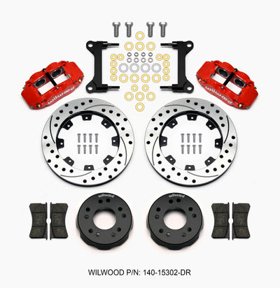 Wilwood Narrow Superlite 6R Front Kit 12.19in Drilled Red 63-87 C10 w/ Wilwood Pro Spindles, performance car parts upgrade