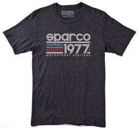 Sparco T-Shirt Vintage 77 Chrcl Xlrg, performance car parts, DTX Performance, official motorsport heritage apparel in charcoal.
