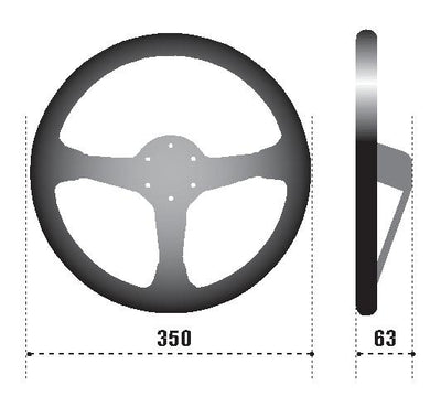 Sparco Steering Wheel 345 Leather Black, ideal for performance upgrades at DTX Performance, a veteran owned performance shop.