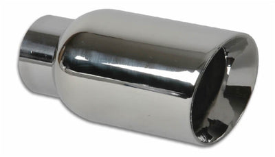 Vibrant 4in Round SS Exhaust Tip (Double Wall Angle Cut Beveled Outlet) for performance upgrades at DTX Performance, veteran owned shop