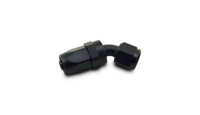 Vibrant -12AN 45 Degree Elbow Hose End Fitting for high performance car parts, suitable for oil, fuel, coolant, and vacuum applications.