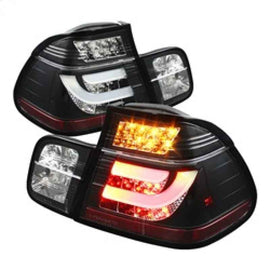 Spyder BMW E46 3-Series 99-01 4Dr Light Bar Style LED Tail Lights Black ALT-YD-BE4699-4D-LBLED-BK for performance car tuning