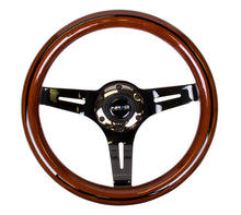 Load image into Gallery viewer, NRG Classic Wood Grain Steering Wheel (310mm) Dark Wood &amp; Black Line Inlay w/Blk Chrome 3-Spoke Ctr. performance car parts