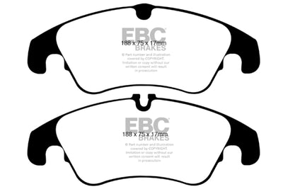 EBC 09-11 Audi A4 2.0 Turbo Yellowstuff Front Brake Pads, performance car parts, high performance brakes DTX Performance