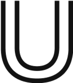 Simple line art of the letter U