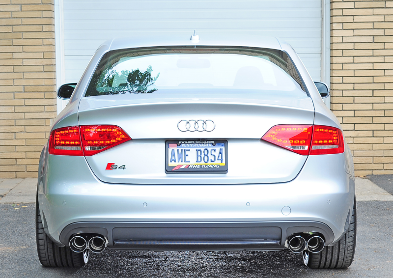 AWE Tuning Audi B8 / B8.5 S4 3.0T Touring Edition Exhaust - Chrome Silver Tips (90mm) - DTX Performance