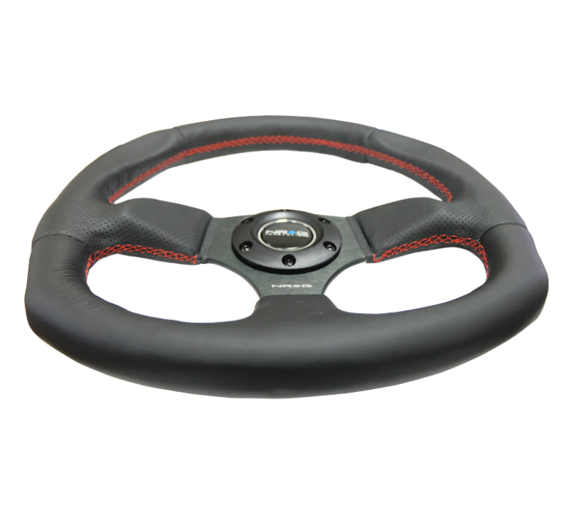 NRG Reinforced Steering Wheel Leather w/Red Stitching, performance car parts, DTX Performance, upgrade