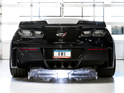 AWE Tuning 14-19 Chevy Corvette C7 Z06/ZR1 Touring Edition Axle-Back Exhaust w/Black Tips - performance car parts