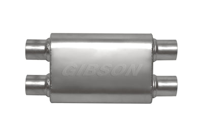 Gibson CFT Superflow Dual/Dual Oval Muffler - 4x9x13in/2.25in Inlet/2.25in Outlet - Stainless, high performance auto part