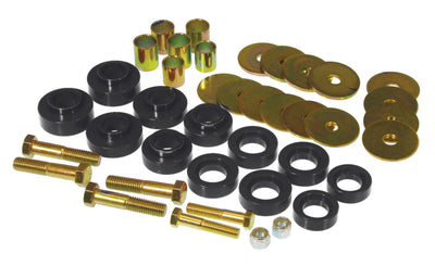 Prothane 67-81 Chevy Camaro Body Mount Kit w/ Hardware - Black for performance car upgrades by DTX Performance.