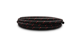 Vibrant -6 AN Two-Tone Black/Red Nylon Braided Flex Hose E85 Friendly (20ft Roll) - DTX Performance car parts