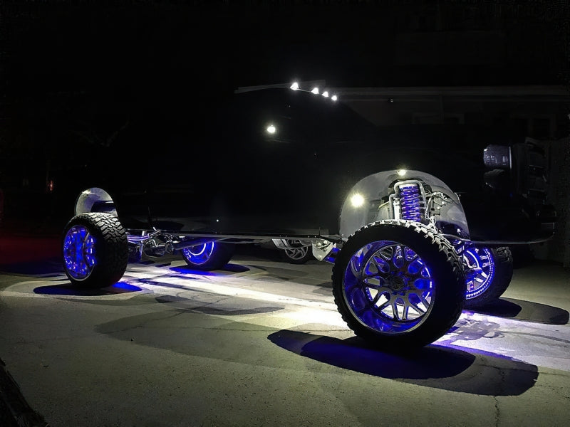 Oracle Bluetooth + RF Underbody Rock Light Kit - 8 PCS - ColorSHIFT illuminating a performance car