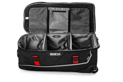 Sparco Bag Tour BLK/RED for performance car parts at DTX Performance shop, ideal for aftermarket upgrades and tuning accessories.