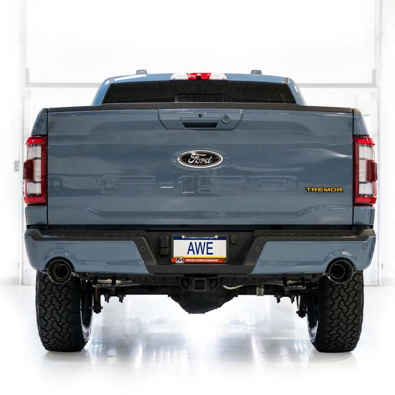 AWE Tuning 2021+ Ford F-150 Tremor (w/ Bumper Cutouts) 0FG Non-Resonated Catback -Diamond Black Tips - DTX Performance