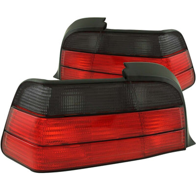 ANZO 1992-1998 BMW 3 Series E36 Coupe/Convertable Taillights Red/Smoke - Performance car parts from DTX Performance, SAE compliant.