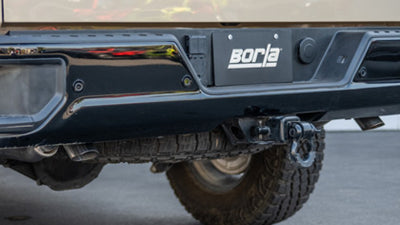 Borla 22-23 Chevrolet Silverado 1500 ZR2 & AT4X 6.2L CC SB 147.5in WB S-Type Cat-Back exhaust system rear view