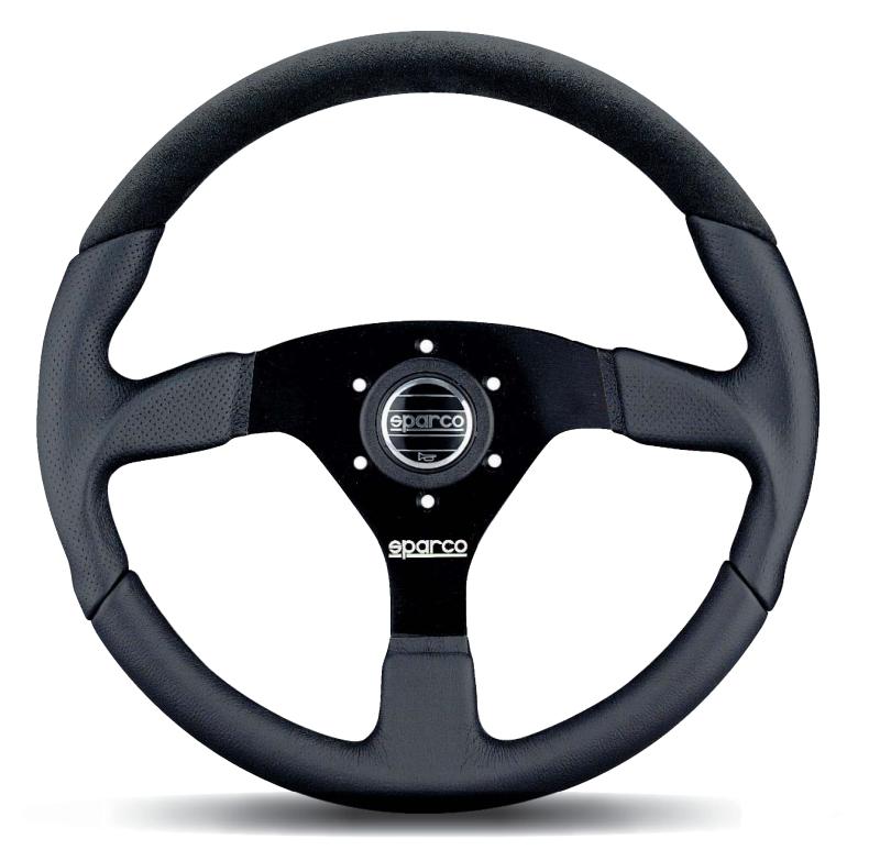 Sparco Steering Wheel L505 Lap 5 Blk/Blk/Blk from DTX Performance shop, high performance auto parts for tuning upgrades.