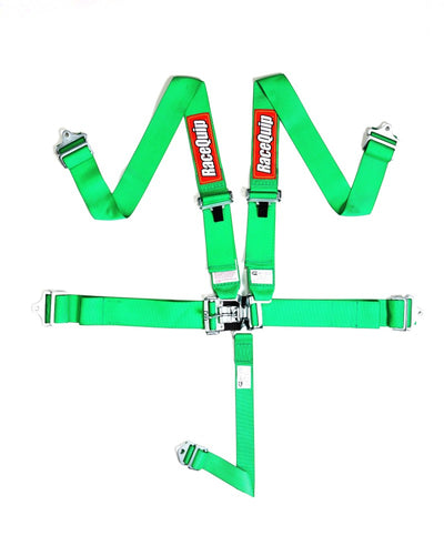 RaceQuip Green L & L 5pt Seat Belt for performance car parts from DTX Performance, veteran owned shop, high performance auto parts