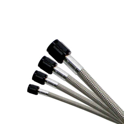 Nitrous Express 4AN 20ft Stainless Steel Braided Hose - Black for performance upgrades at veteran owned shop DTX Performance.