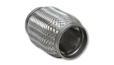 Vibrant SS Flex Coupling with Inner Braid Liner 2.5in inlet/outlet x 4in flex length - performance car parts from DTX Performance