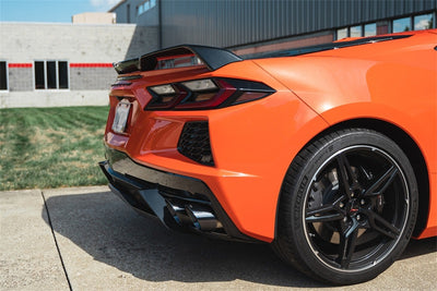 Corsa 2020-25 Corvette C8 3in Xtreme Cat-Back Exhaust with black quad tips, high performance car part for performance upgrades
