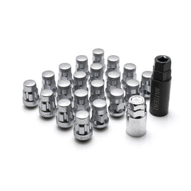 Wheel Mate Muteki SR35 Close End Lug Nuts w/ Lock Set - Satin Silver 12x1.25 35mm. DTX Performance high performance auto parts.