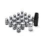 Wheel Mate Muteki SR35 Close End Lug Nuts w/ Lock Set - Satin Silver 12x1.25 35mm. DTX Performance high performance auto parts.