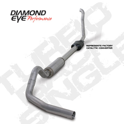 Diamond Eye KIT 4in TB SGL AL: 94-97 FORD 7.3L F250/F350 PWRSTROKE NFS W/ CARB EQUIV STDS exhaust system